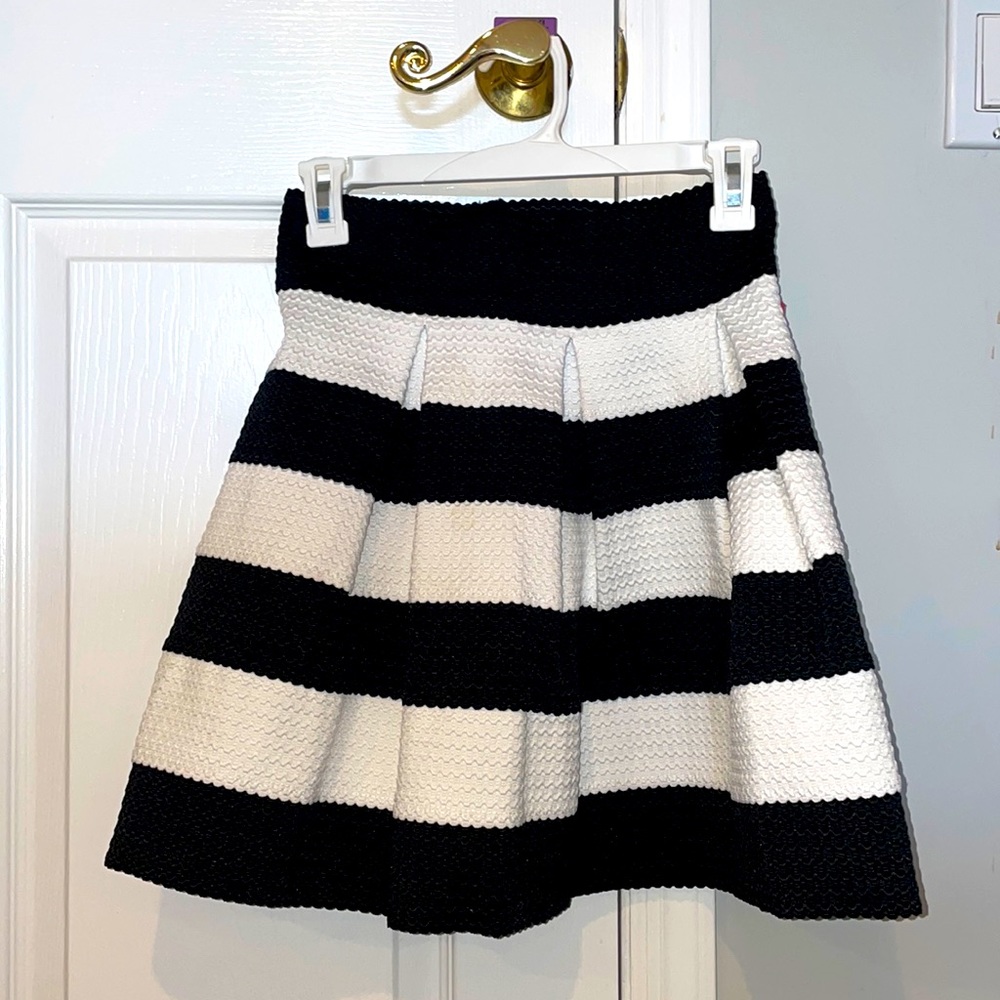 Black & White Striped Skirt